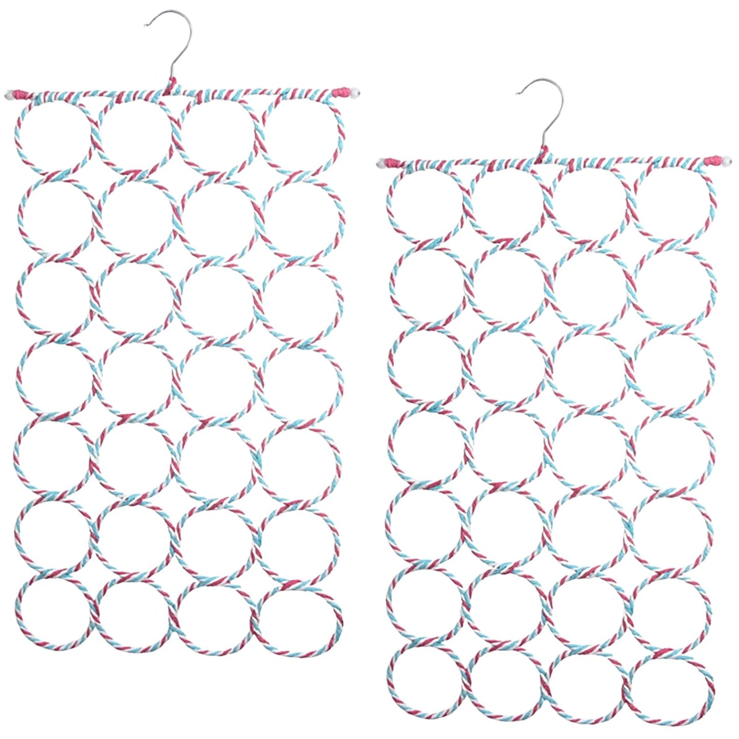 2x 24 Hole Scarf Hanger Holder Storage Tie Belt Scarf Organiser Space Saver V563-11163-2PCS