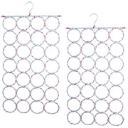 2x 24 Hole Scarf Hanger Holder Storage Tie Belt Scarf Organiser Space Saver V563-11163-2PCS