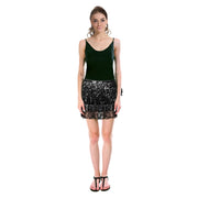 Adult Sequin Fringe Skirt w/ Adjustable Tie Costume Party in Black V563-12088-01