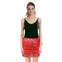 Adult Sequin Fringe Skirt w/ Adjustable Tie Costume Party in Red V563-12088-03