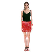 Adult Sequin Fringe Skirt w/ Adjustable Tie Costume Party in Red V563-12088-03
