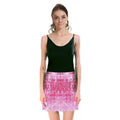 Adult Sequin Fringe Skirt w/ Adjustable Tie Party Costume in Light Pink V563-12088-05