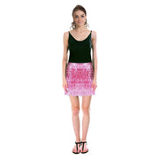 Adult Sequin Fringe Skirt w/ Adjustable Tie Party Costume in Light Pink V563-12088-05