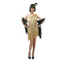 Ladies Flapper Costume Charleston Gatsby Chicago Fancy Dress Party 1920s 20s - Gold V563-12099