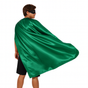 LONG CAPE Costume Cloak Halloween Fancy Dress Coat Jacket Superhero - Green V563-12179-GREEN