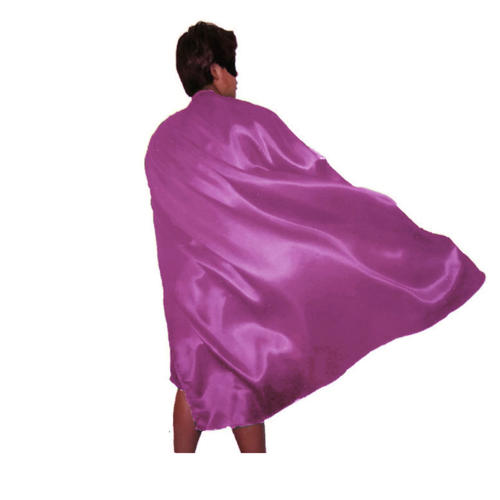 LONG CAPE Costume Cloak Halloween Fancy Dress Coat Jacket Superhero - Hot Pink V563-12179-HOTPINK