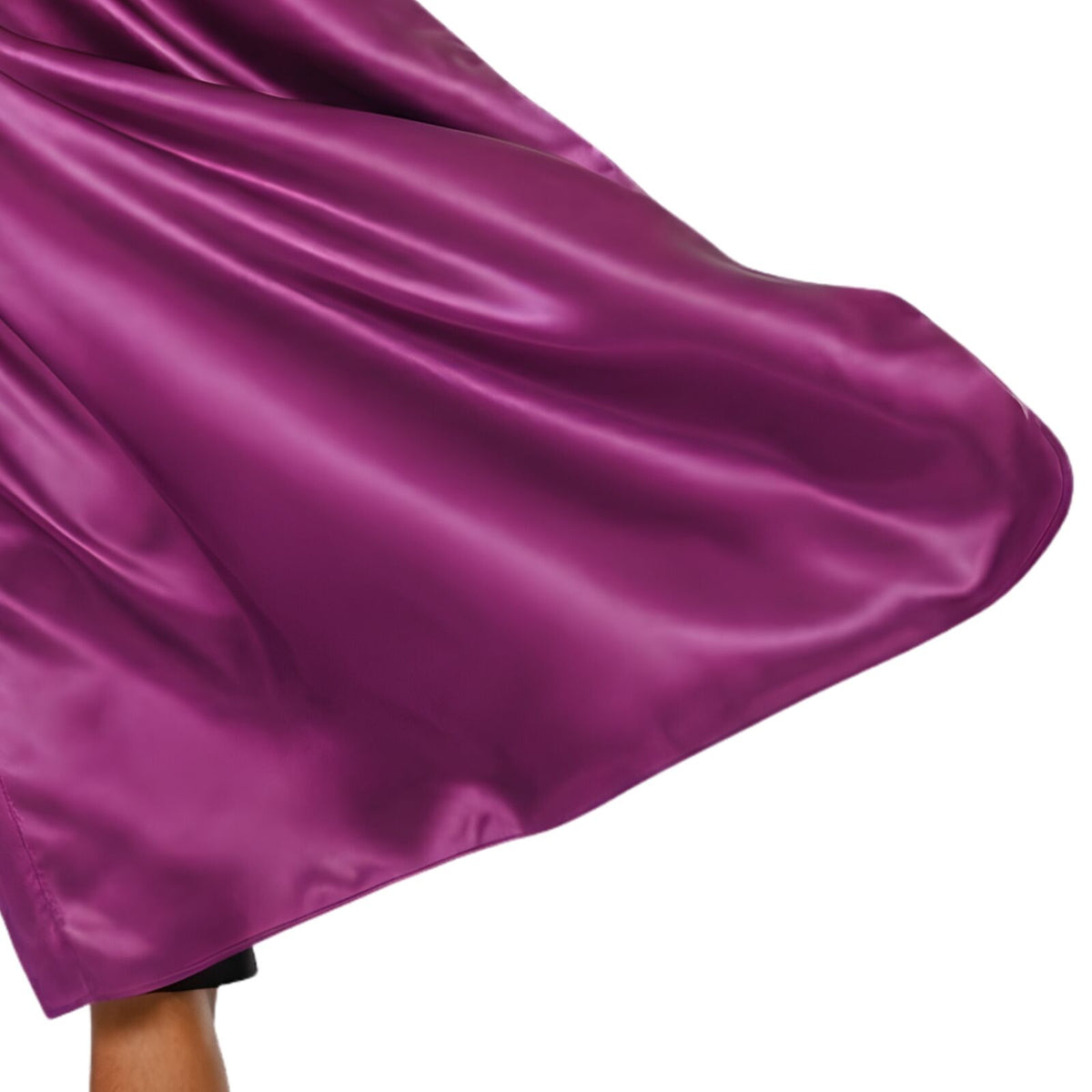 LONG CAPE Costume Cloak Halloween Fancy Dress Coat Jacket Superhero - Hot Pink V563-12179-HOTPINK