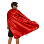 LONG CAPE Costume Cloak Halloween Fancy Dress Coat Jacket Superhero - Red V563-12179-RED