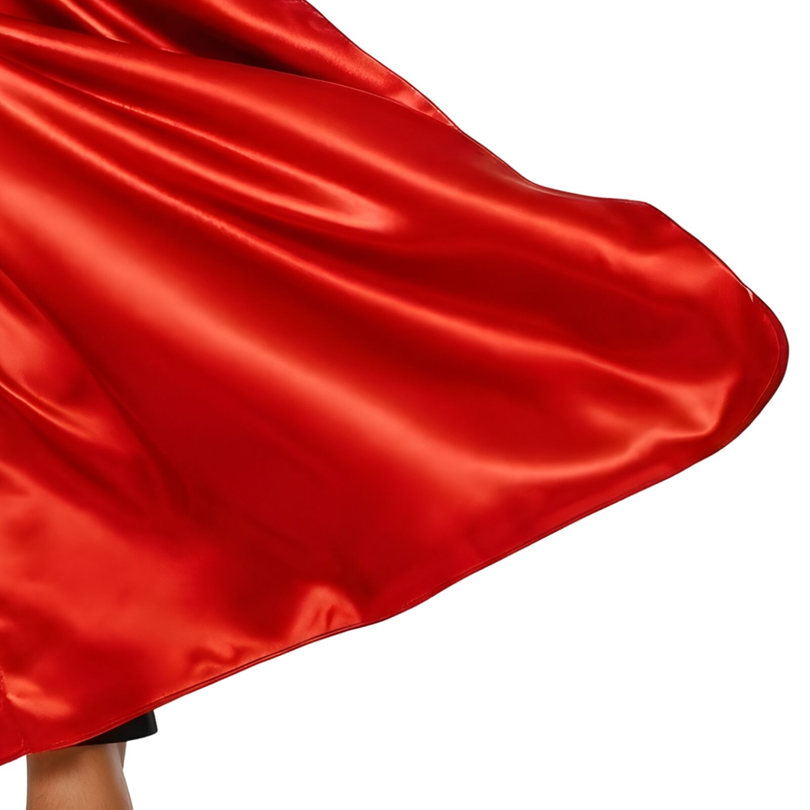 LONG CAPE Costume Cloak Halloween Fancy Dress Coat Jacket Superhero - Red V563-12179-RED