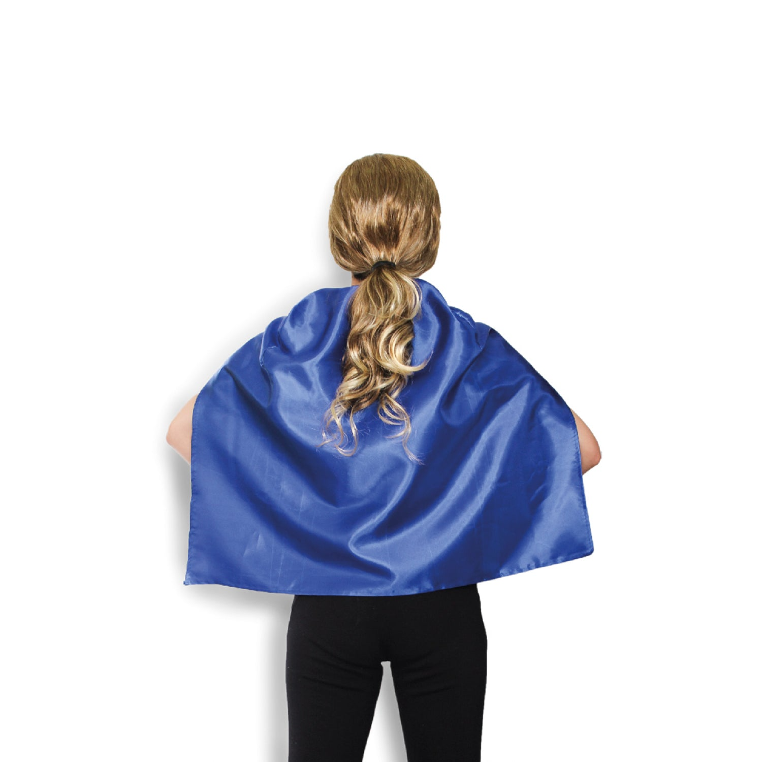 SHORT CAPE Kids Childrens Party Costume Vampire Coat School Team Colours - Blue V563-12181-BLU