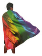140cm DELUXE RAINBOW CAPE Party Fancy Dress Costume Adult Size Pride V563-12182