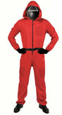 Adult Squid Game Costume Guard Tracksuit Halloween Cosplay Red - S/M(165 - 175cm) V563-12233-01-S_M