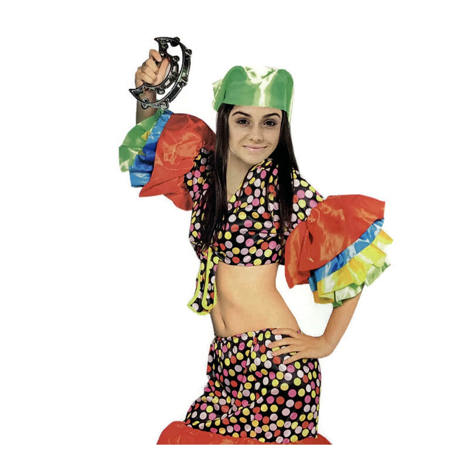 Womens FLAMENCO DANCER COSTUME Spanish Fancy Dress RUMBA Rio Carnival V563-12780