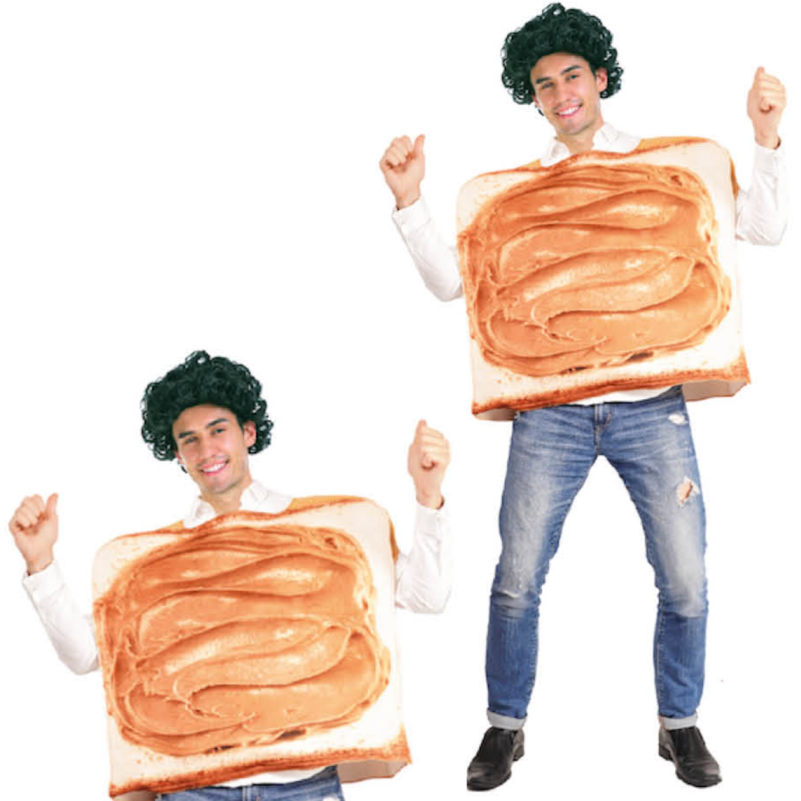 Adult Peanut Butter Costume Halloween Oktoberfest Sandwich Party Funny Outfit V563-12860