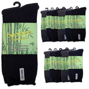 12 Pairs PREMIUM BAMBOO SOCKS Mens Heavy Duty Thick Work Socks Cushion BULK - Assorted Colour Pack - 6-11 V563-12BSOX-ACOLOUR-SIZE6-11