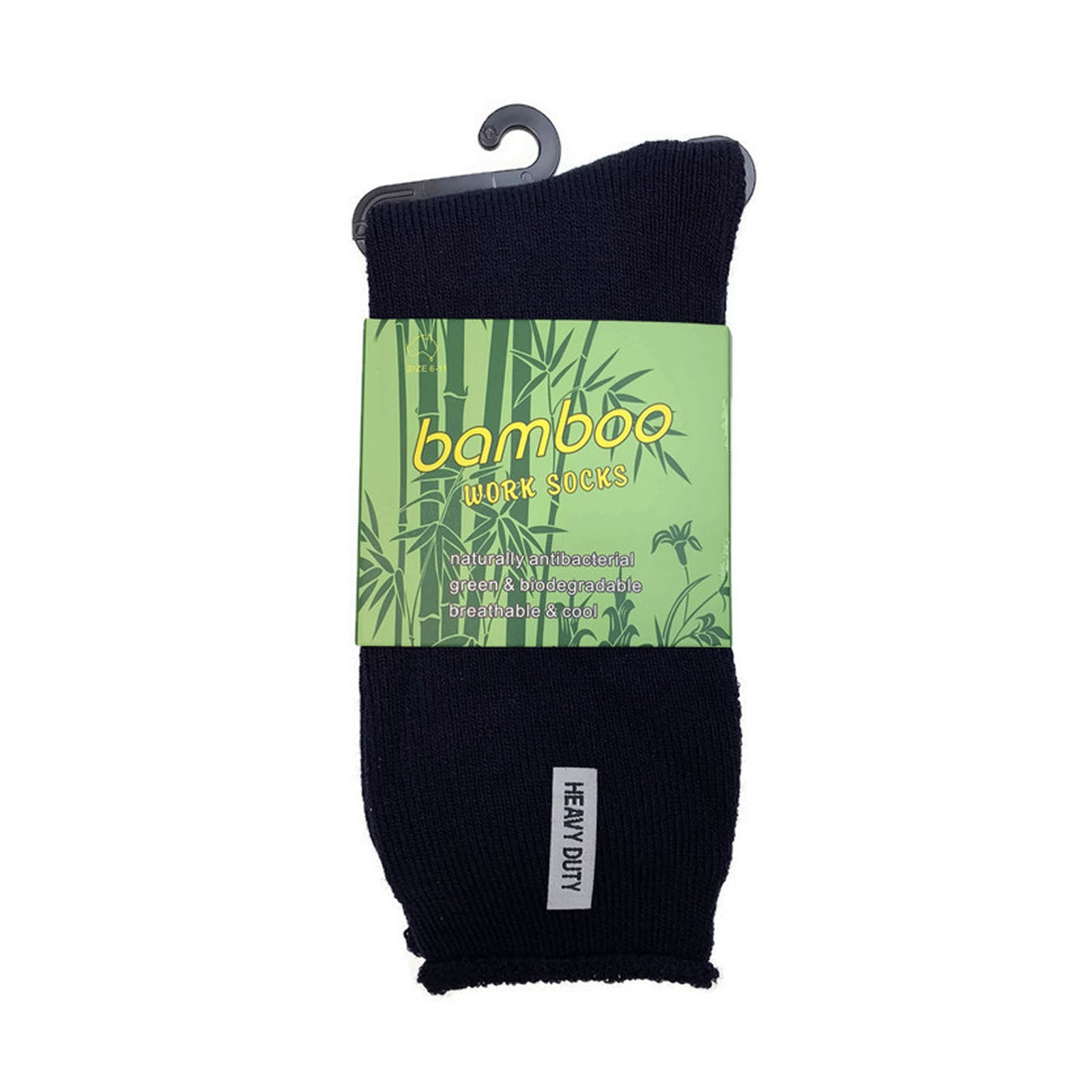 12 Pairs PREMIUM BAMBOO SOCKS Mens Heavy Duty Thick Work Socks Cushion BULK - Assorted Colour Pack - 6-11 V563-12BSOX-ACOLOUR-SIZE6-11