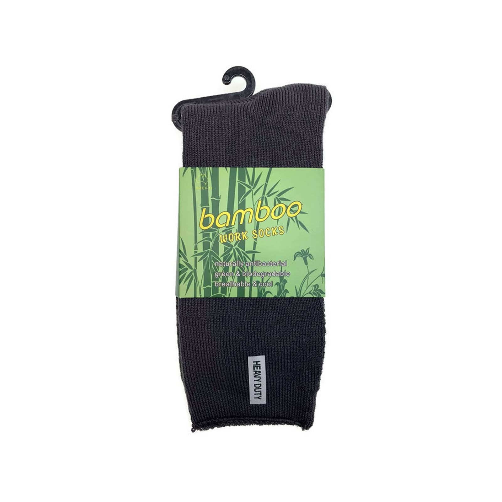 12 Pairs PREMIUM BAMBOO SOCKS Mens Heavy Duty Thick Work Socks Cushion BULK - Charcoal Grey - 6-11 V563-12BSOX-CHRCLGRY-SIZE6-11