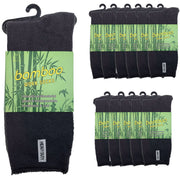 12 Pairs PREMIUM BAMBOO SOCKS Mens Heavy Duty Thick Work Socks Cushion BULK - Charcoal Grey - 11-14 V563-12BSOX-CHRCLGRY-SZE11-14