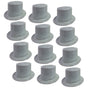 12x GLITTER TOP HAT Fancy Party Plastic Costume Tall Cap Fun Dress Up BULK - Silver V563-12GLTRTOPHAT-SLV
