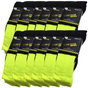 12x Pairs HI VIS SOCKS Workwear Work Safety High Visibility Fluro Cushioned BULK - Yellow - 6-11 V563-12XBR-HIVISSOX-YLW6-11