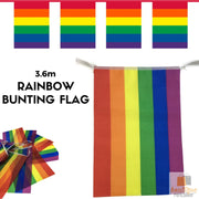 3.6m RAINBOW BUNTING FLAG Party Banner Birthday Market Stall Flags Decor Pride V563-13034-1PK