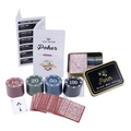Mini Poker Set Ready To Play Travel Set Card Game in Gift Tin Box V563-130505