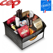 CEP Deluxe Tea Coffee Storage Home Office Organiser Distributor Tray - Black V563-1310