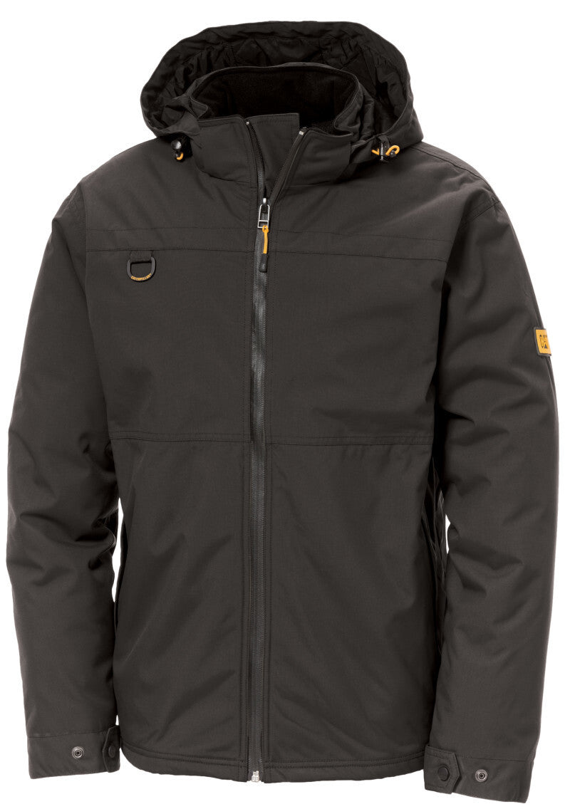 Caterpillar Mens Waterproof Zip Jacket w Hood Chinook CAT Winter Ski in Black - 3XL V563-1310017-016_BLK-3XL