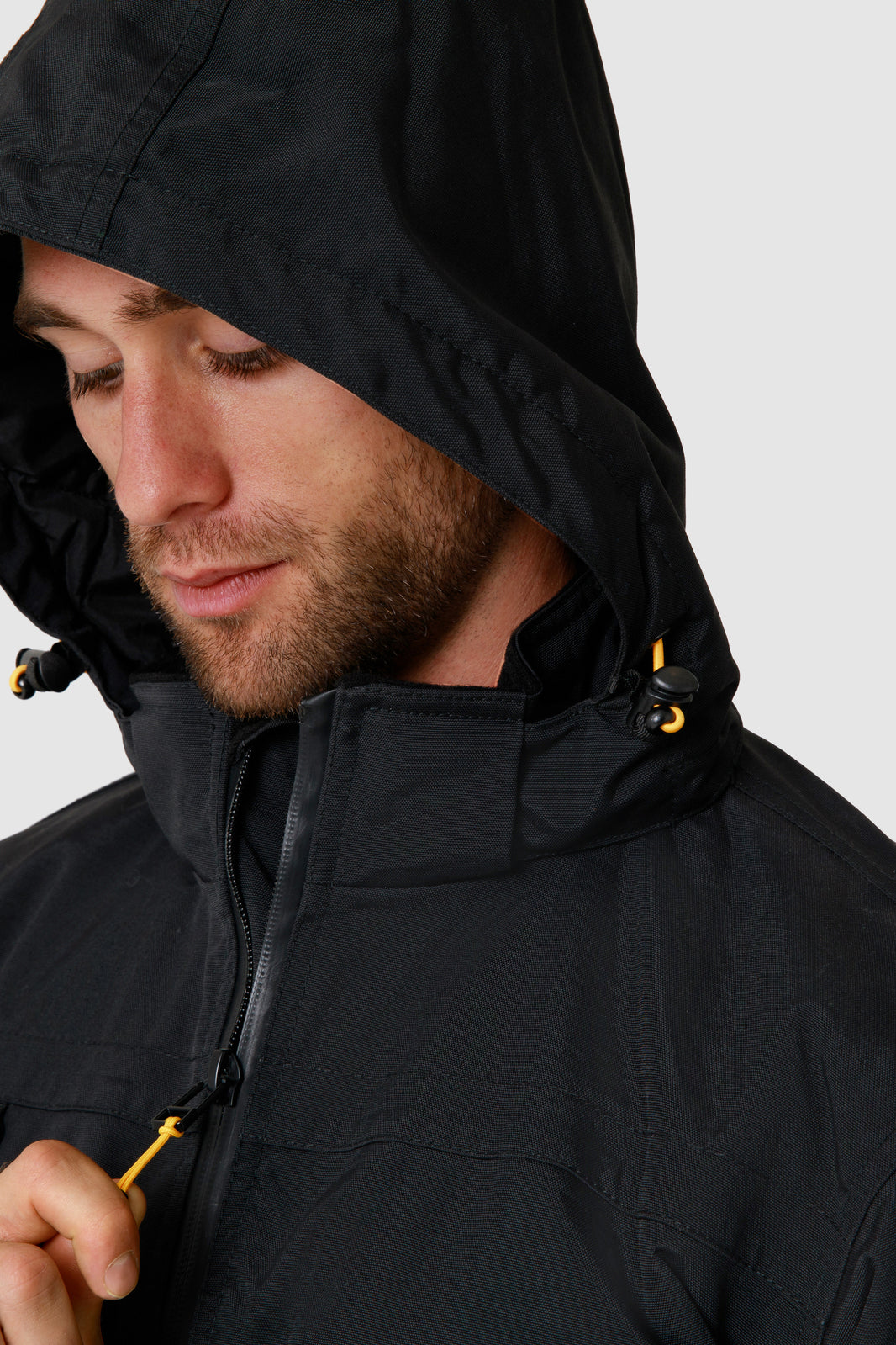 Caterpillar Mens Waterproof Zip Jacket w Hood Chinook CAT Winter Ski in Black - 3XL V563-1310017-016_BLK-3XL