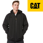 Caterpillar Mens Waterproof Zip Jacket w Hood Chinook CAT Winter Ski in Black - 3XL V563-1310017-016_BLK-3XL