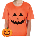 Kids Halloween T-Shirt Pumpkin Childrens Orange Jack O'Lantern Top - M (7-9 Years Old) V563-13219-02