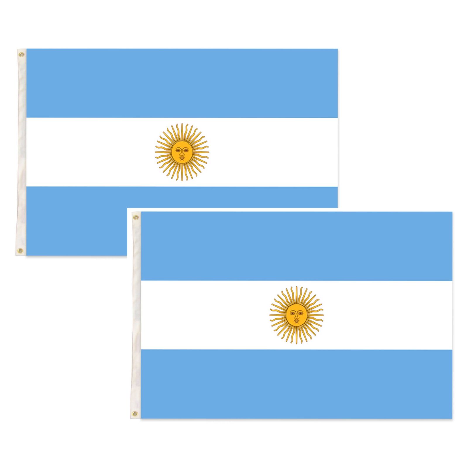 2x Argentina Country Flags Heavy Duty Argentine Argentinian - 150cm x 90cm V563-13236_2X