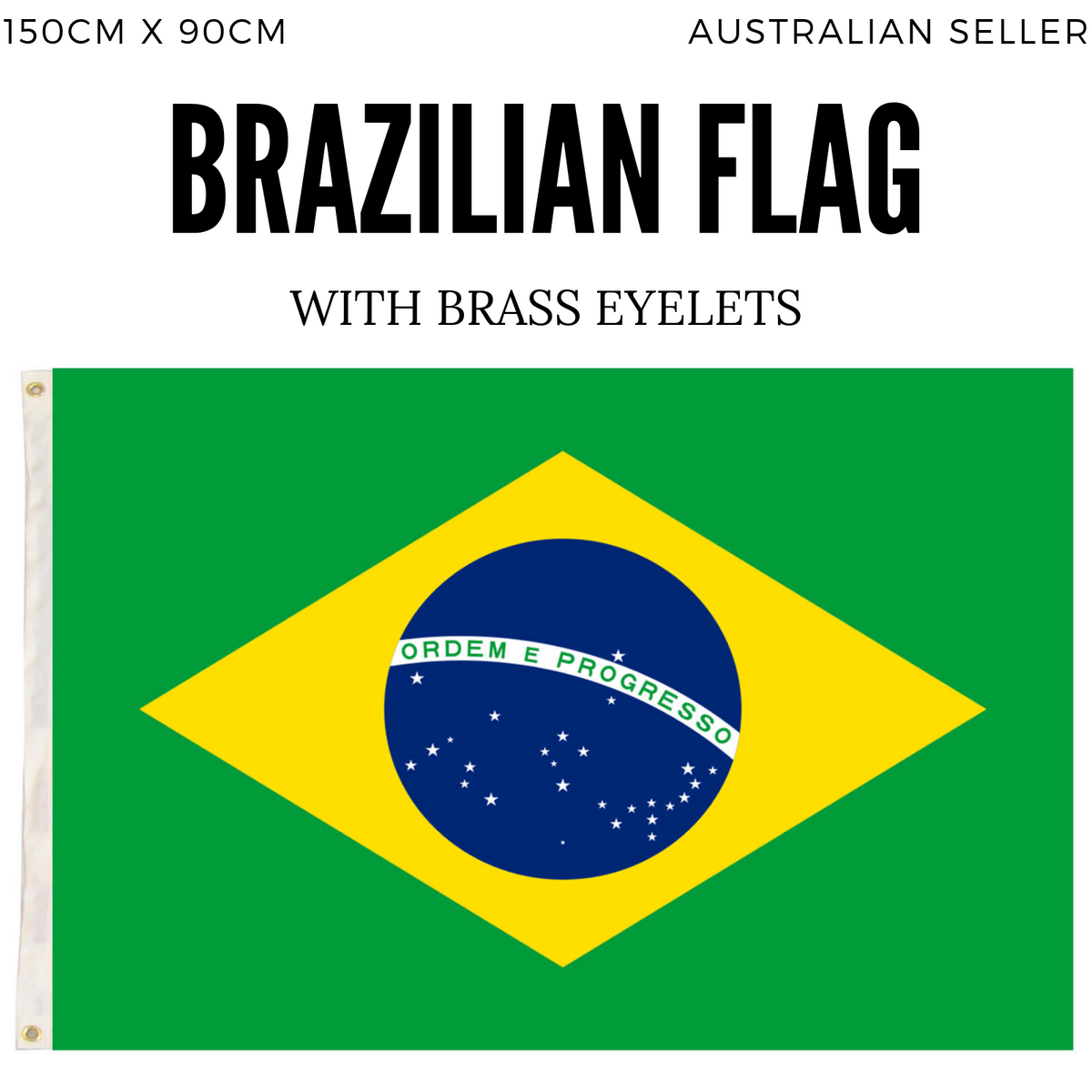 Brazil Country Flag Heavy Duty Brasil World Cup Brazilian - 150cm x 90cm V563-13244