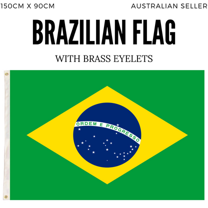 Brazil Country Flag Heavy Duty Brasil World Cup Brazilian - 150cm x 90cm V563-13244