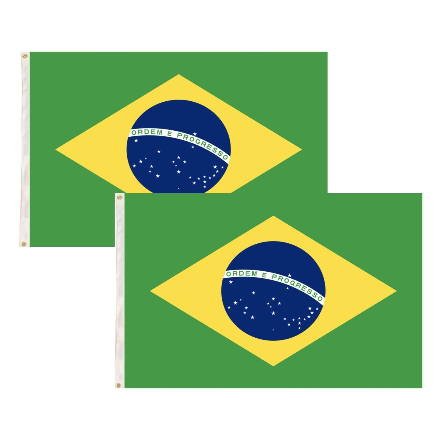 2x Brazil Country Flags Heavy Duty Brasil World Cup Brazilian - 150cm x 90cm V563-13244_2X