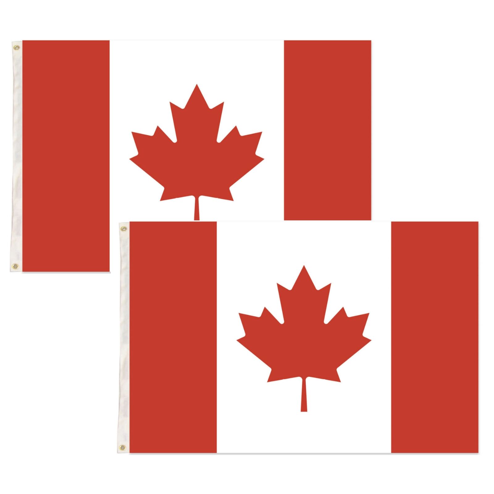 2x Canada Country Flags Heavy Duty Canadian Maple Leaf - 150cm x 90cm V563-13245_2X