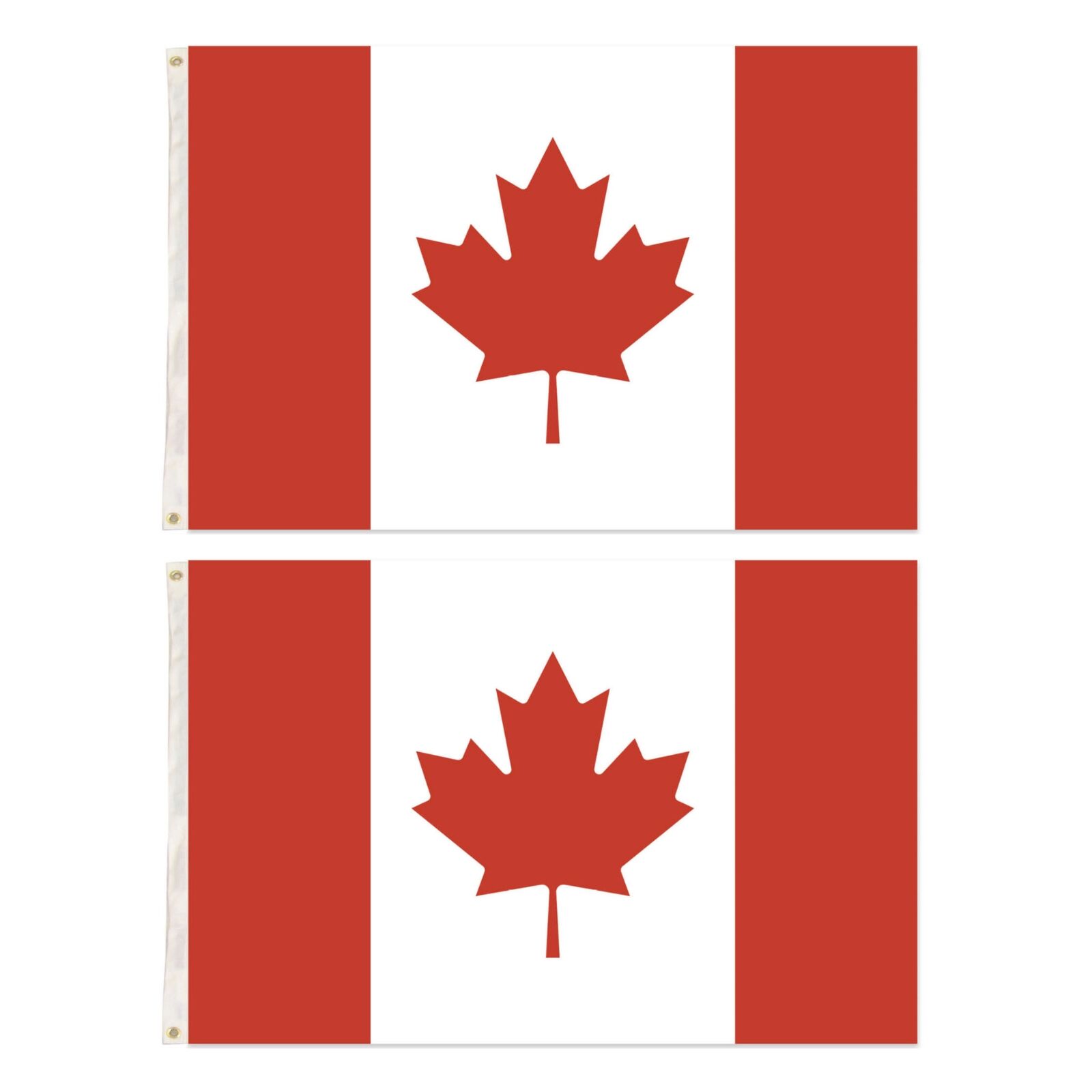 2x Canada Country Flags Heavy Duty Canadian Maple Leaf - 150cm x 90cm V563-13245_2X