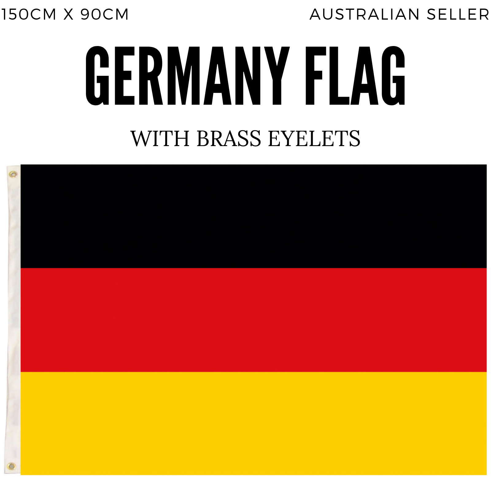 Germany Country Flag Deutschland Heavy Duty DE German - 150cm x 90cm V563-13246