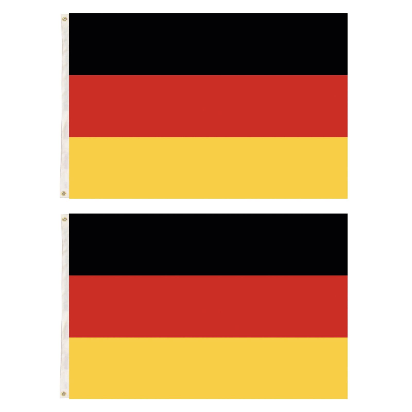2x Germany Country Flags Deutschland Heavy Duty DE German - 150cm x 90cm V563-13246_2X