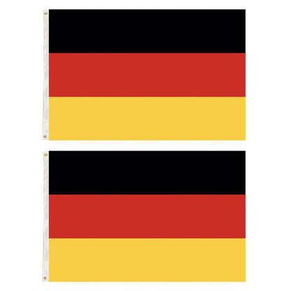 2x Germany Country Flags Deutschland Heavy Duty DE German - 150cm x 90cm V563-13246_2X