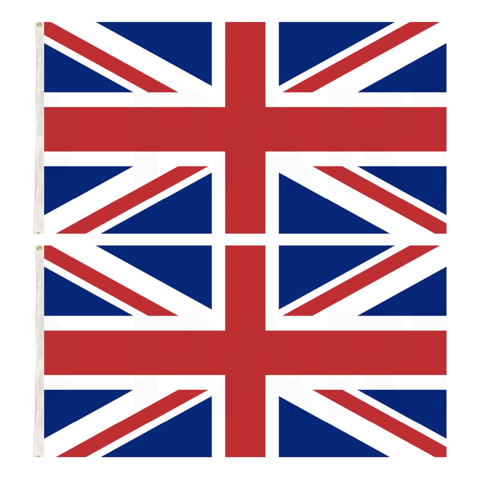 2x United Kingdom Country Flags Union Jack Great Britain UK Heavy Duty - 150cm x 90cm V563-13249_2X
