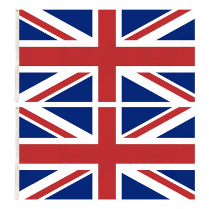 2x United Kingdom Country Flags Union Jack Great Britain UK Heavy Duty - 150cm x 90cm V563-13249_2X