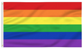 DELUXE RAINBOW GAY PRIDE FLAG Outdoor Banner 150x90cm 3x5ft with Metal Eyelets V563-13250