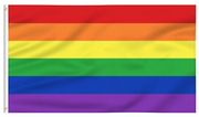 DELUXE RAINBOW GAY PRIDE FLAG Outdoor Banner 150x90cm 3x5ft with Metal Eyelets V563-13250