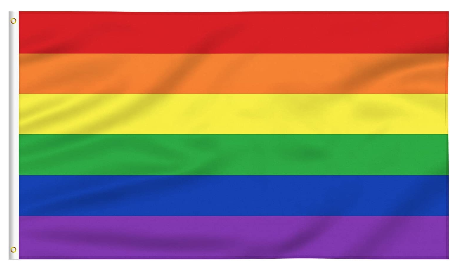 DELUXE RAINBOW GAY PRIDE FLAG Outdoor Banner 150x90cm 3x5ft with Metal Eyelets V563-13250