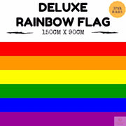 3x DELUXE RAINBOW GAY PRIDE FLAG Banner 150x90cm 3x5ft w Metal Eyelets BULK V563-13250-3PCS