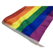 2x RAINBOW CAR FLAG with Window Clip Flags Australia Day 30cm x 45cm Gay Pride V563-13251-2PK