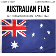 2x AUSTRALIA FLAG Aussie Australian Day Souvenir National 180cm x 90cm - Large V563-13257-2PCS