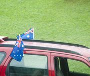 1x AUSTRALIA CAR FLAG with Window Clip Flags Australia Day 30cm x 45cm V563-13264-1PK