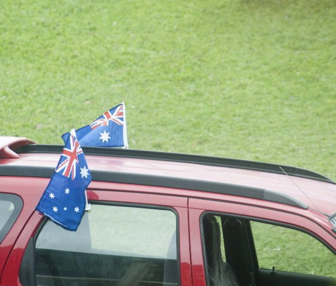 1x AUSTRALIA CAR FLAG with Window Clip Flags Australia Day 30cm x 45cm V563-13264-1PK